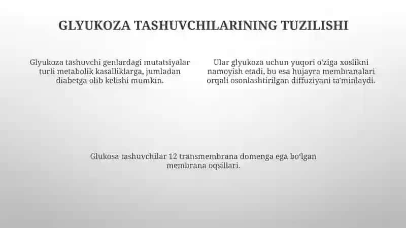 Glyukoza tashuvchilari tuzilmasi 4