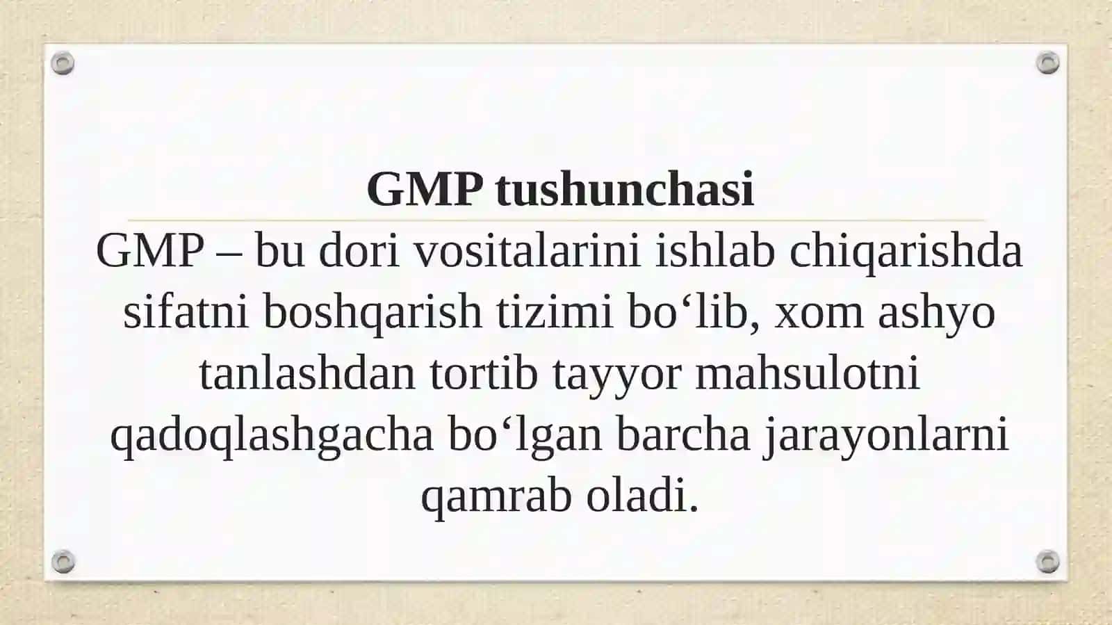GMP talablari 4