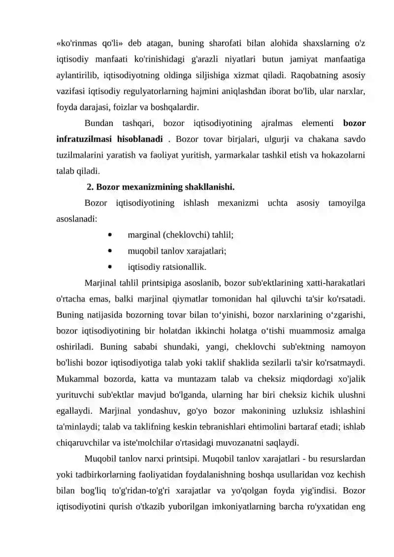 Bozor iqtisodiyoti modeli 4