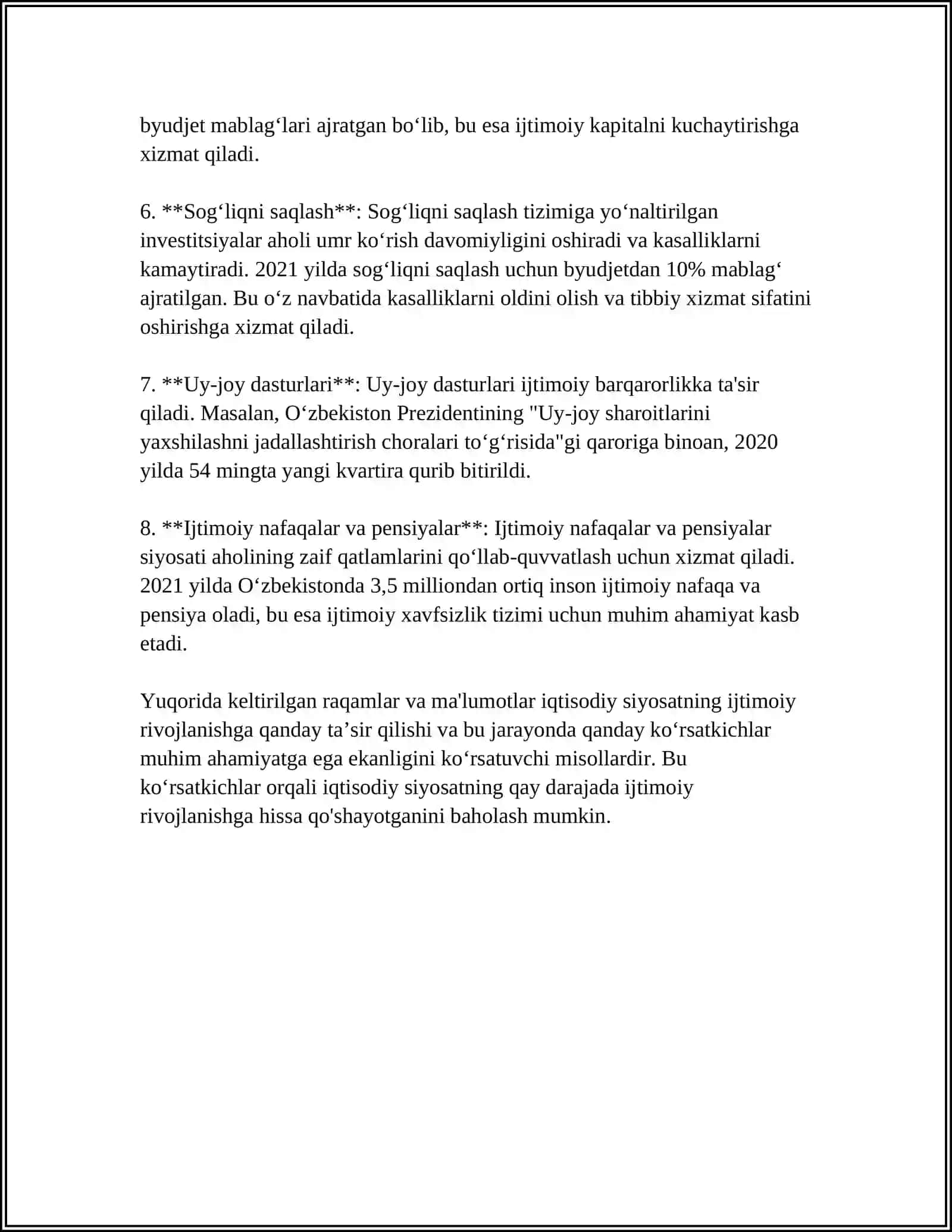 Iqtisodiy va ijtimoiy siyosatning o'zaro bog'liqligi 4