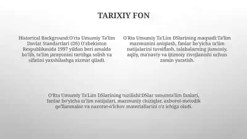 O'Rta Umumiy Ta'lim Dtslari 4