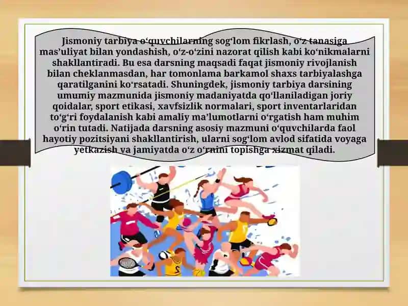 JISMONIY TARBIYA DARSINING VAZIFALARI 4