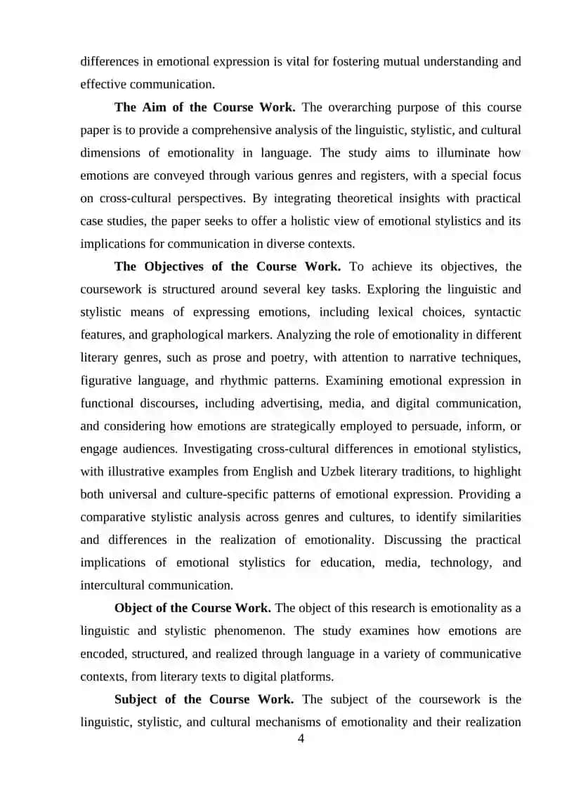 Emotionality as a Stylistic Category in Language and Literature 4