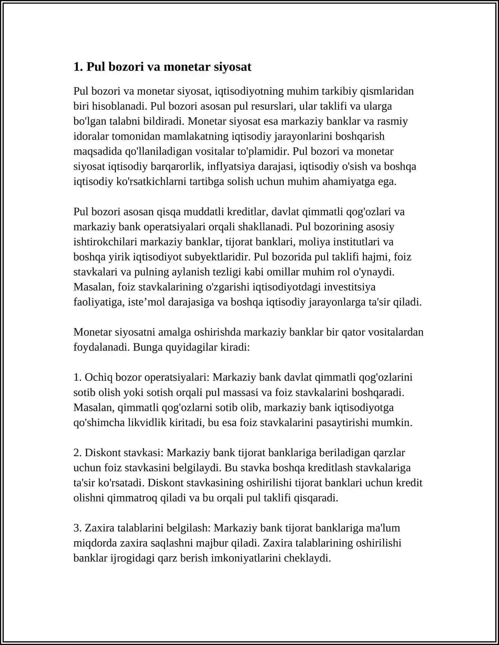 MAKROIQTISODIYOT FANI VA MAKROIQTISODIYOT MA'LUMOTLARI 4