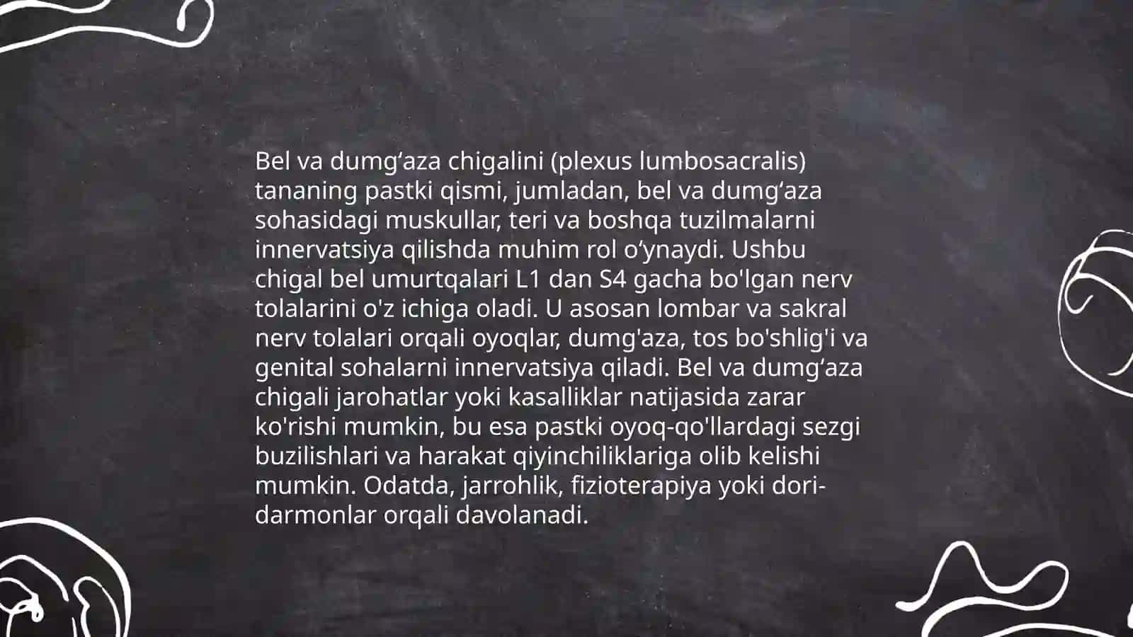 Bel va dumgʻaza chigali:ularning hosil boʻlishi 4