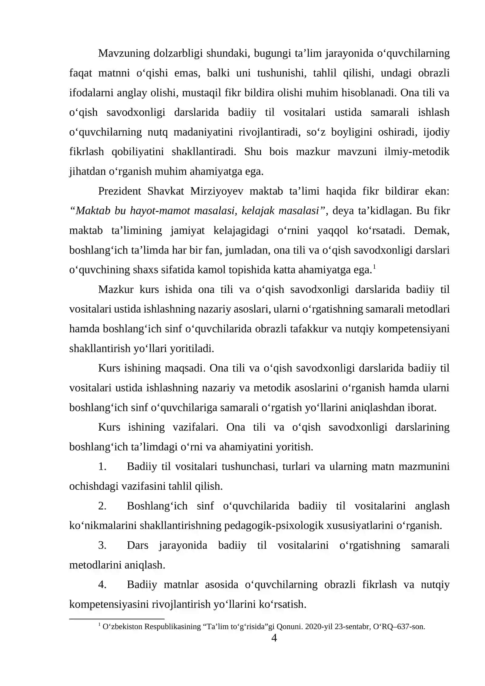 Ona tili va o’qish savodxonligi darsida badiiy til vositalari ustida ishlash. 4