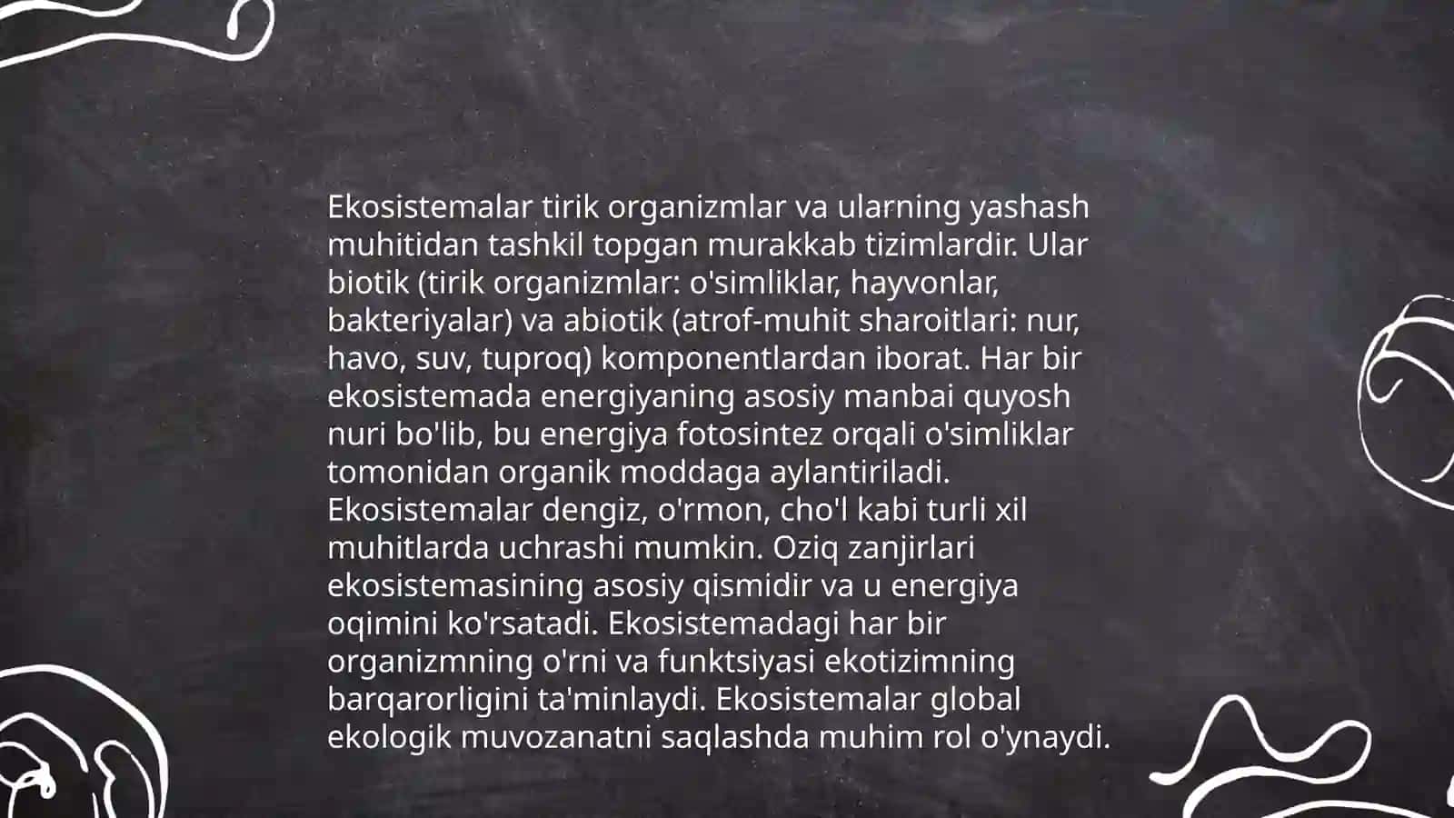 Ekologik tizimlar va ularning xususiyatlari 4