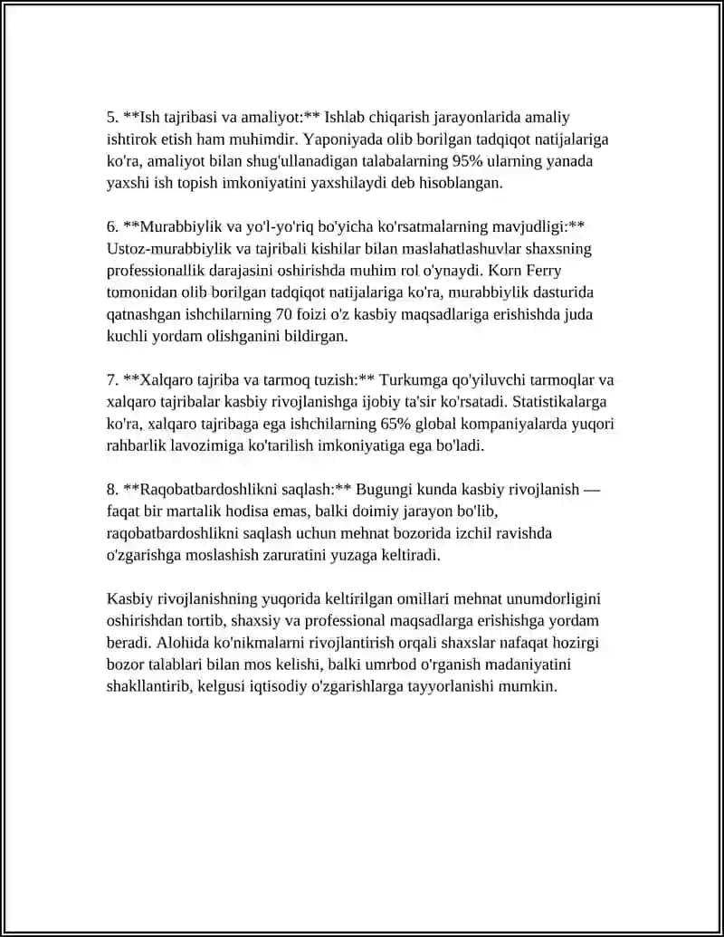 Kasbiy Rivojlanish Shakillari 4