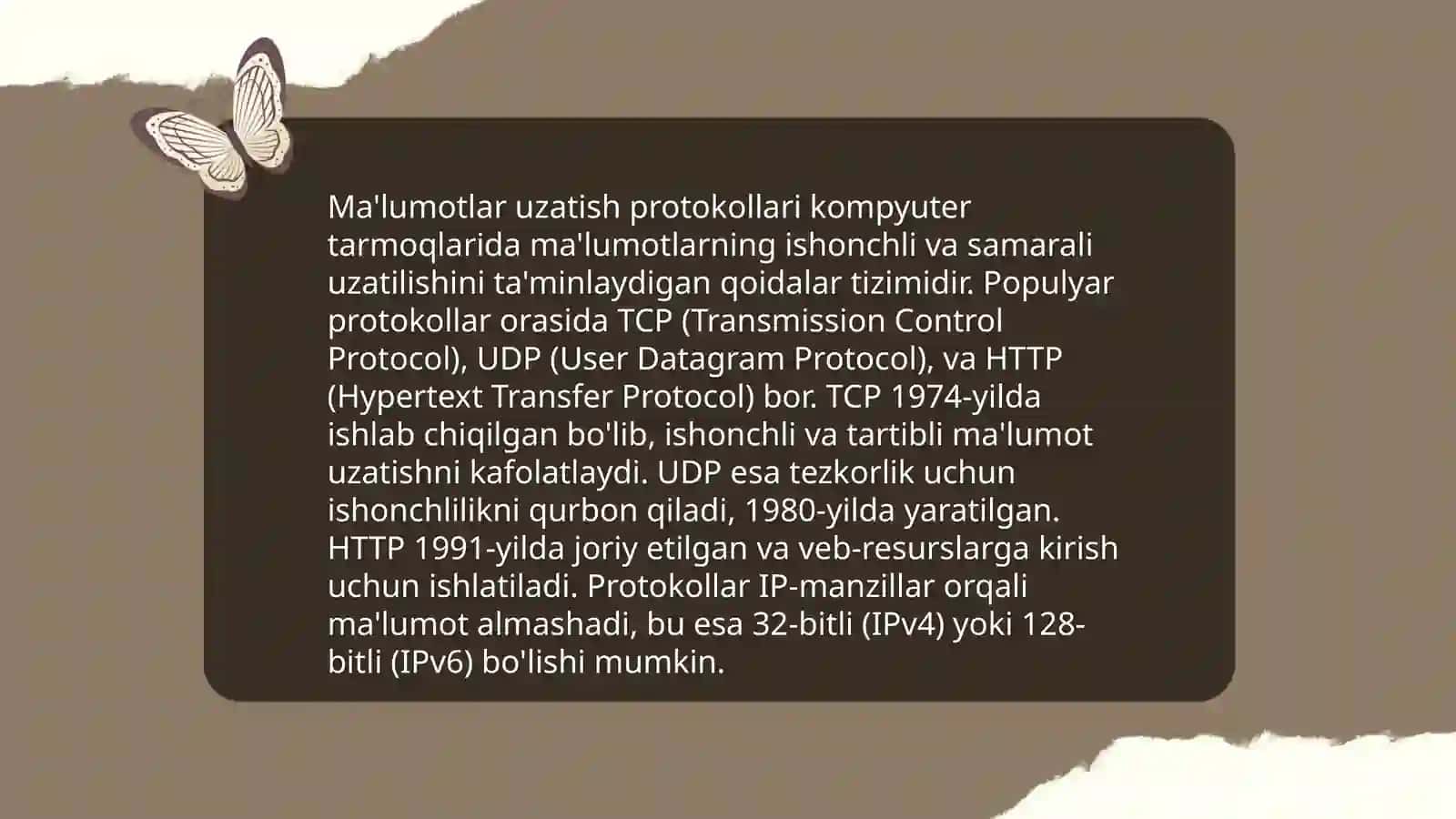 Tarmoq texnalogiyalari 4