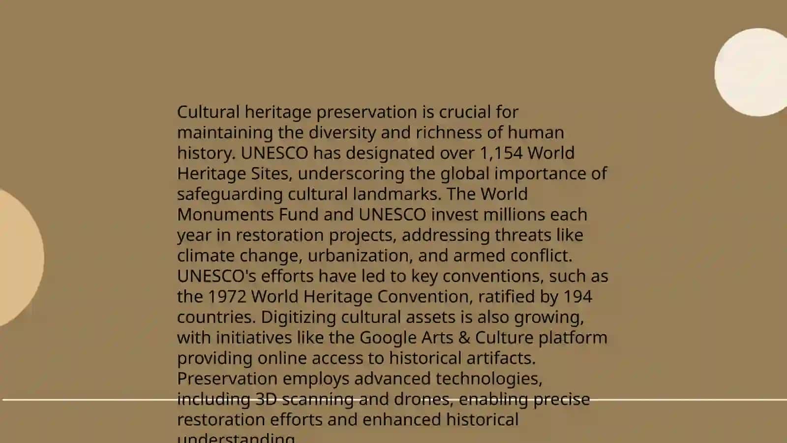 Preserving continuity in international culture 4