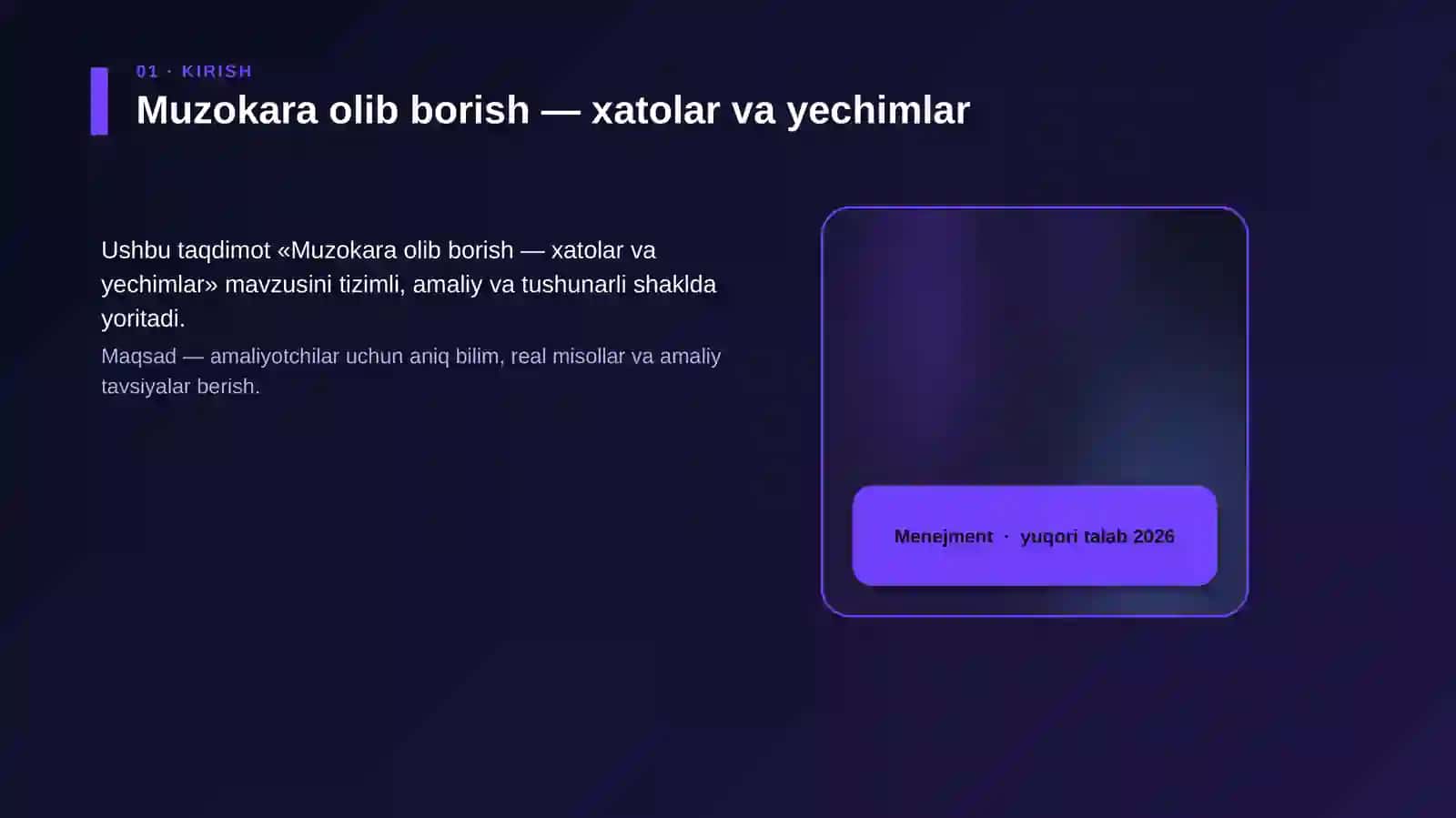 Muzokara olib borish — xatolar va yechimlar 4