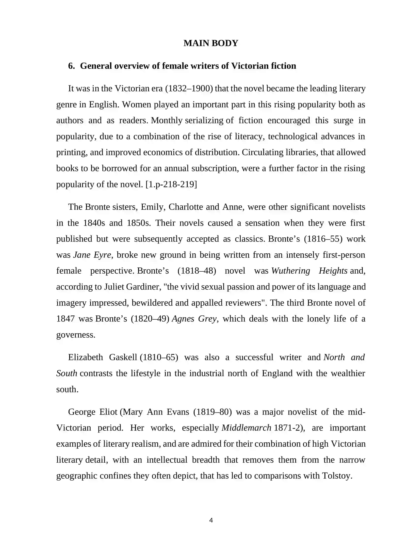 Theme: She writers in the British literature of the XIX century 4