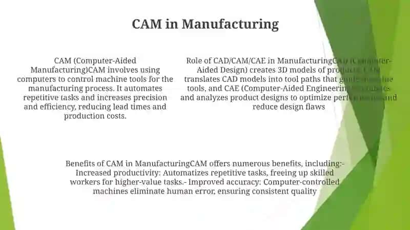 Role Of Cad Cam Cae In Manufacturing 4