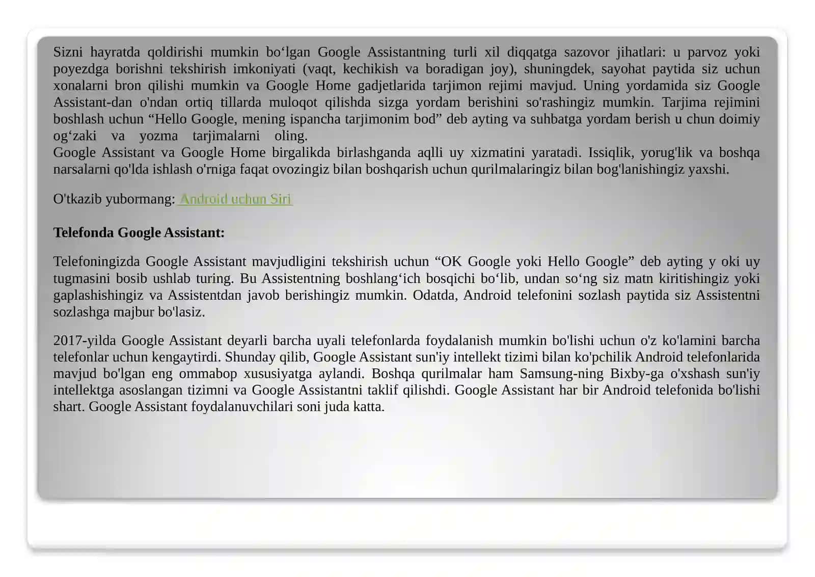 Google Assistent va uning imkoniyatlari 4