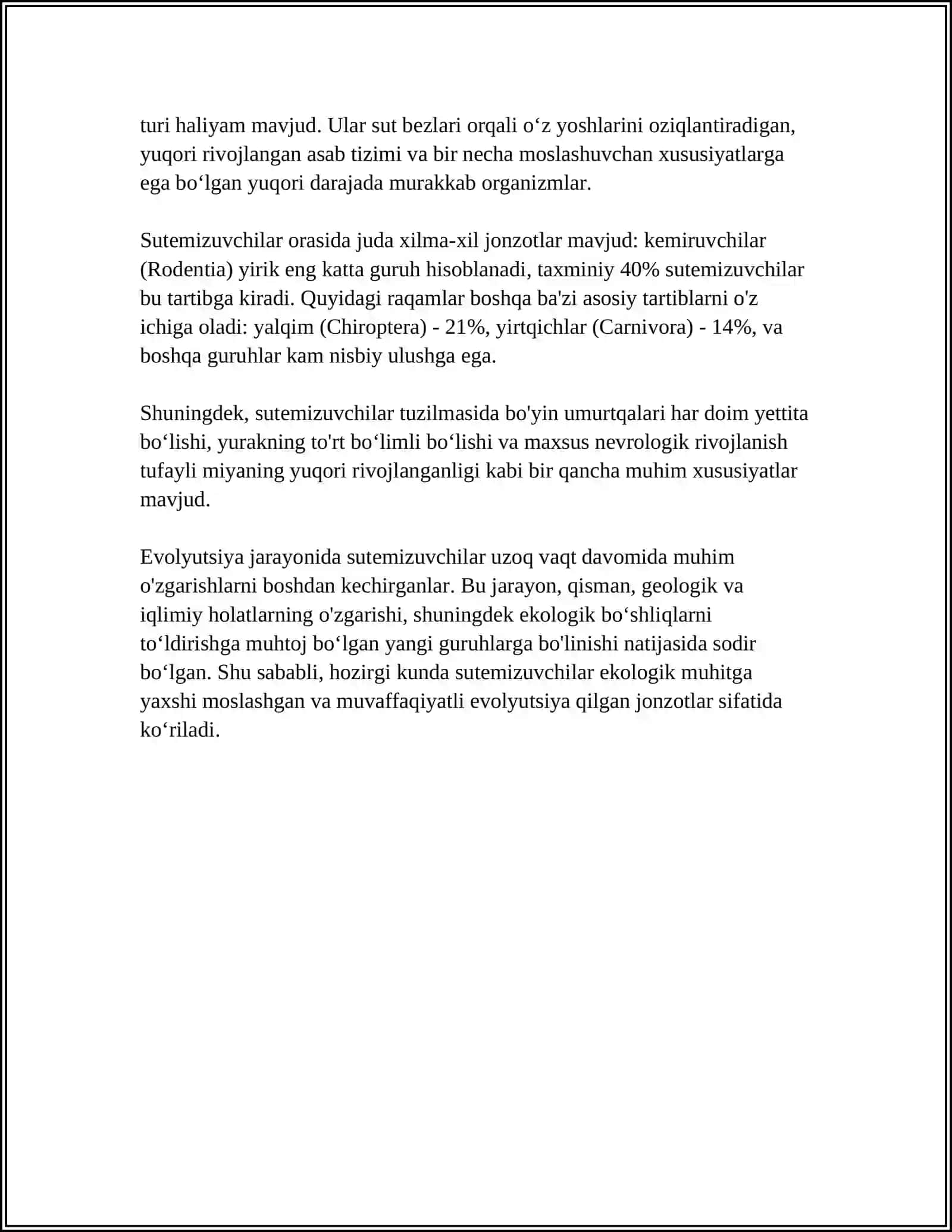 Sutemizuvchilarning Sistematikasi 4