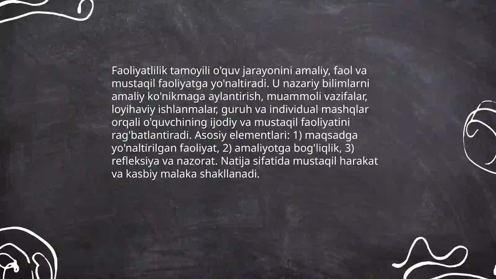 Pedagogik texnalogiyalarning tamoyillari 4