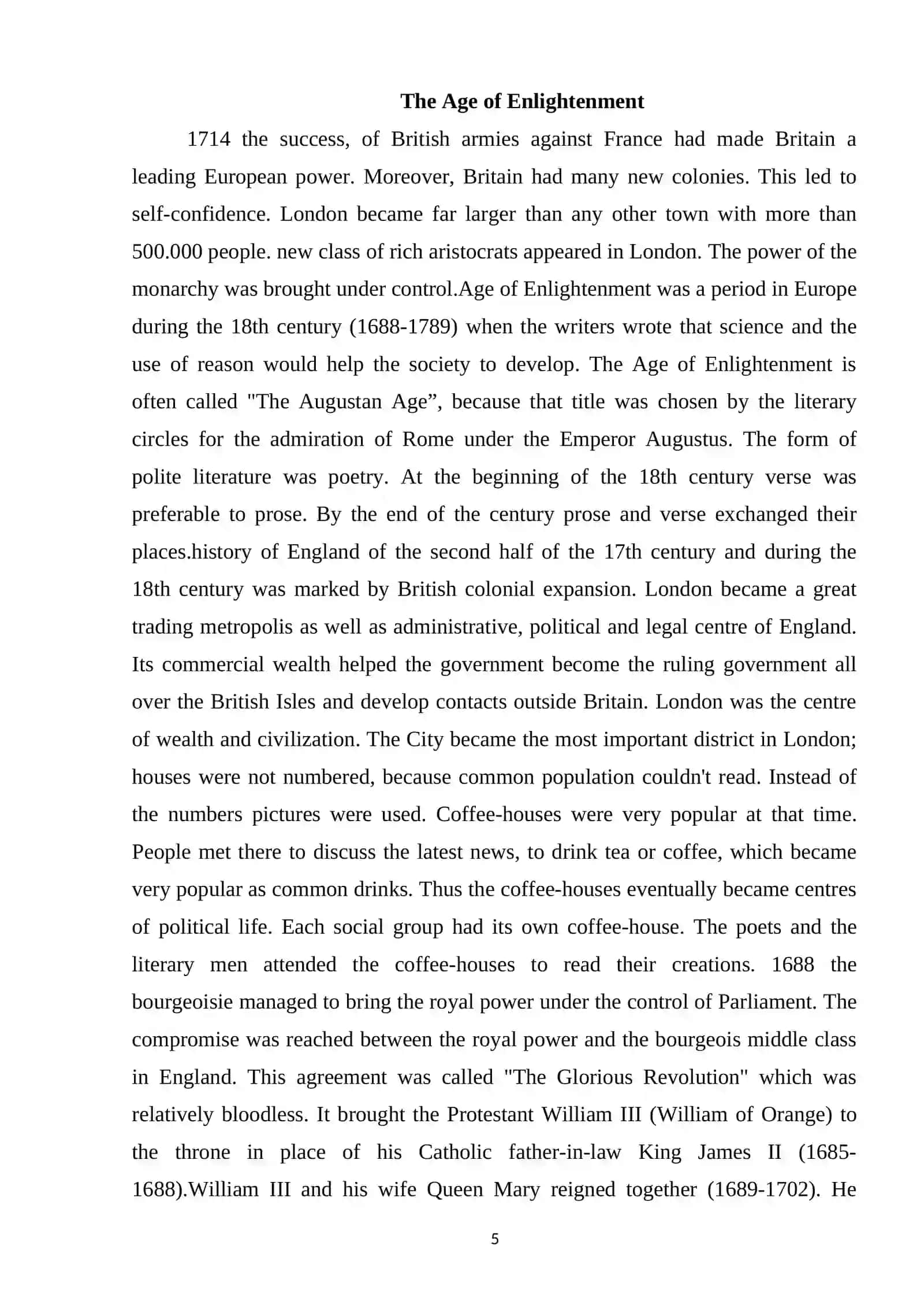 THE ENLIGHTENMENT CENTURY IN ENGLISH LITERATURE 4