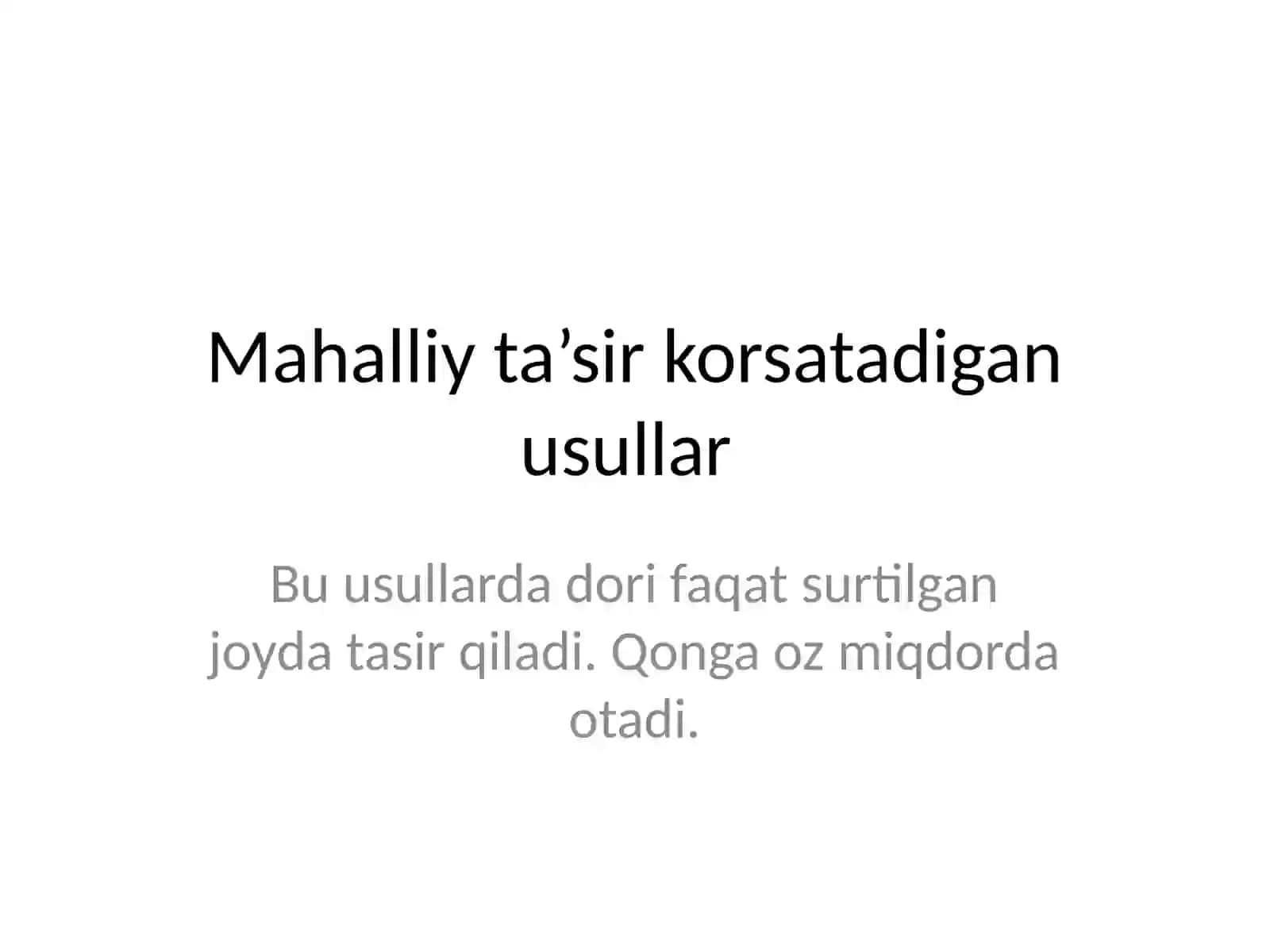 Dorivorositalarini qo'llash usullari 4