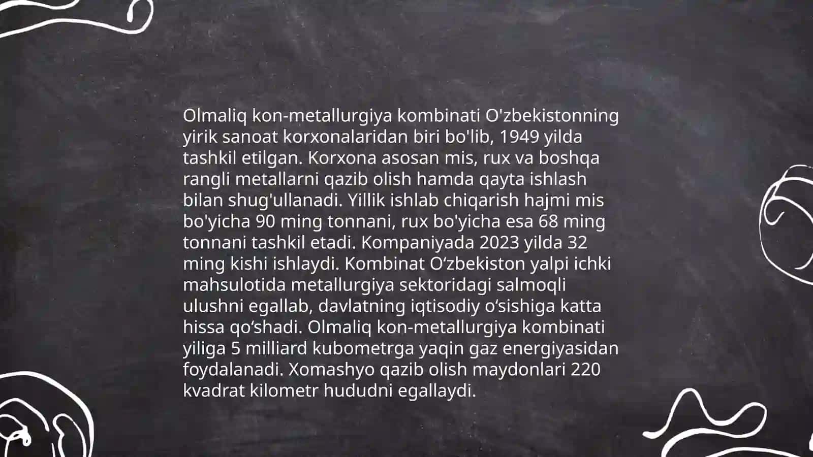 Metallurgiya sanoatining tarixi Oʻzbekistonda 4