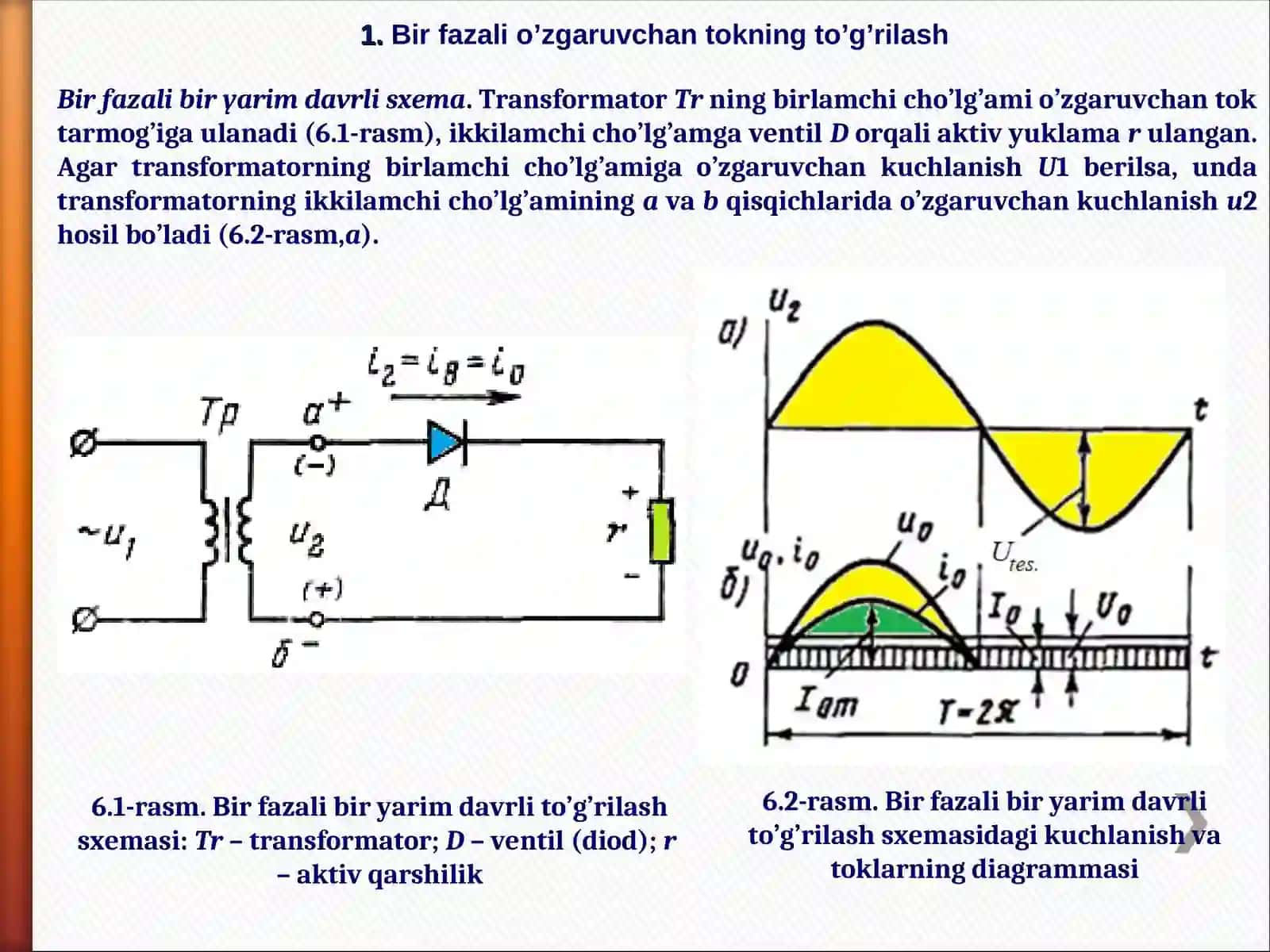 To’g’rilash sxemalarining ishlash prinsipi va ularni solishtirma baxolash 4