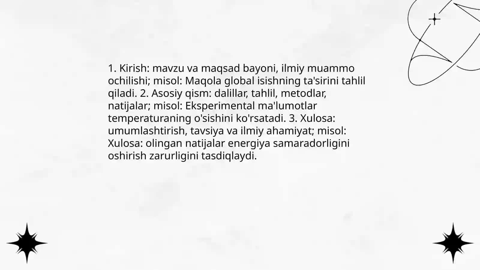 Ilmiy nutqning asosiy belgilarini aniqlash ( matn misollar bilan) 4