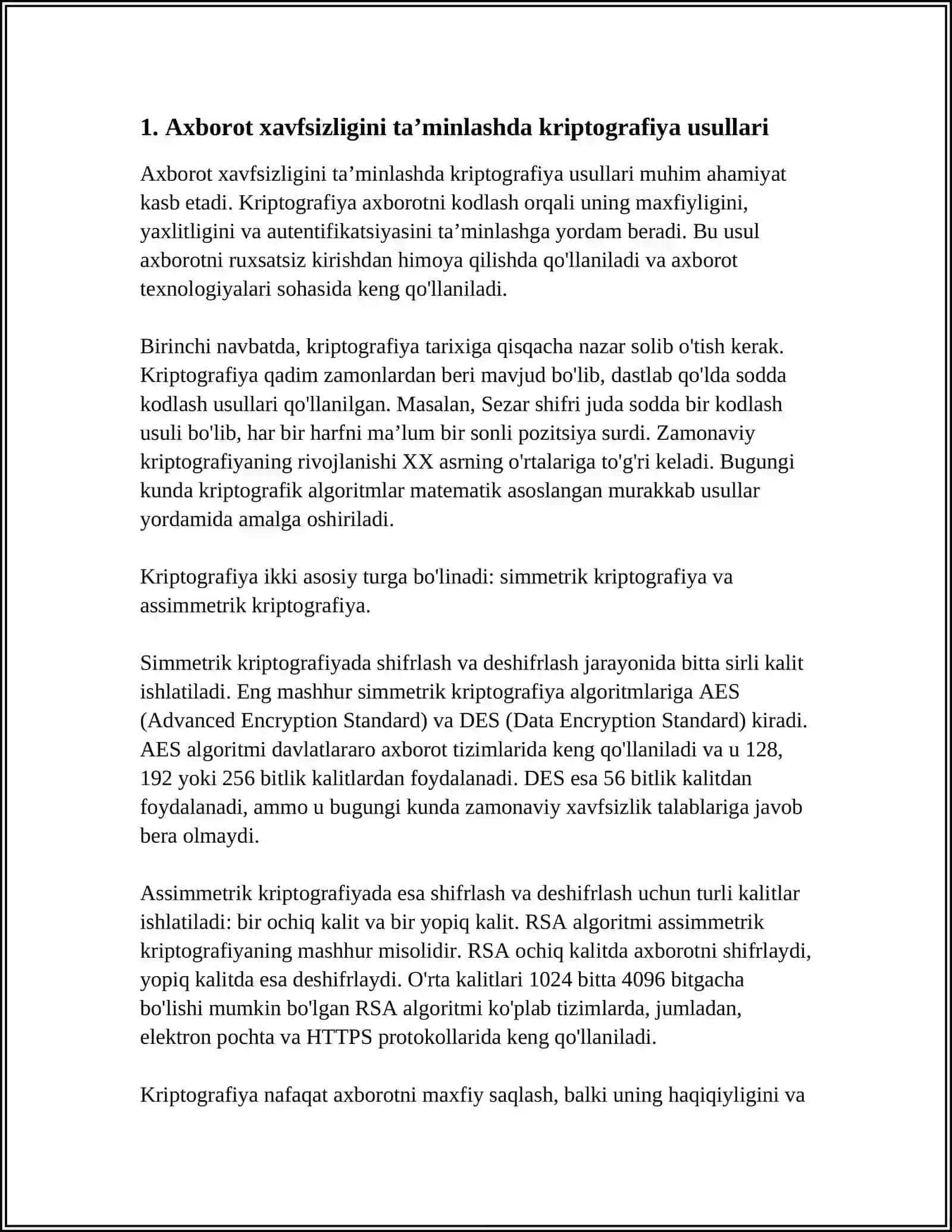 AXBOROT XAVFSIZLIGINI TAMINLASHNING ZAMONAVIY USUL VA VOSITALARI 4