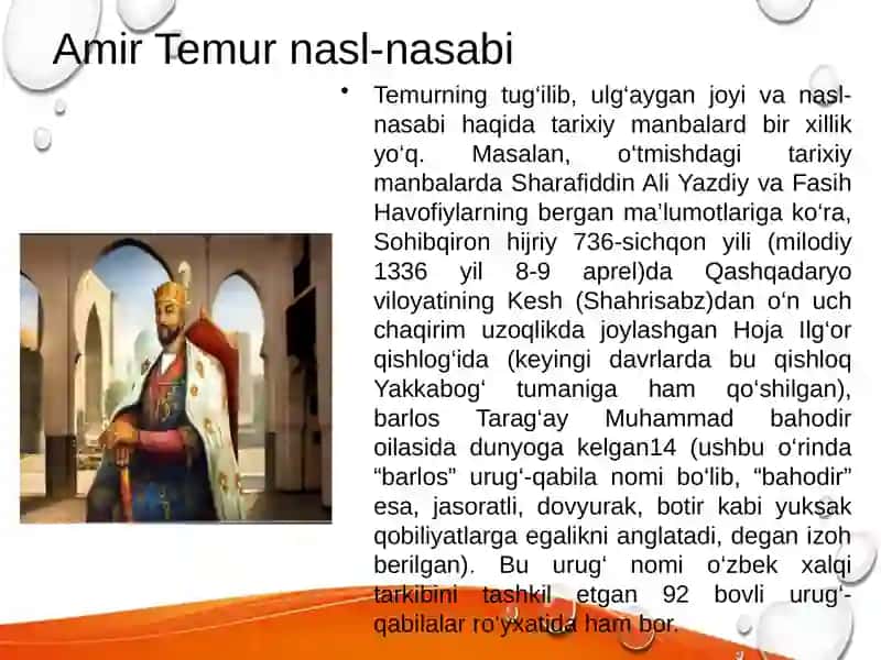 Amir Temur: Sohibqiron va homiy 4