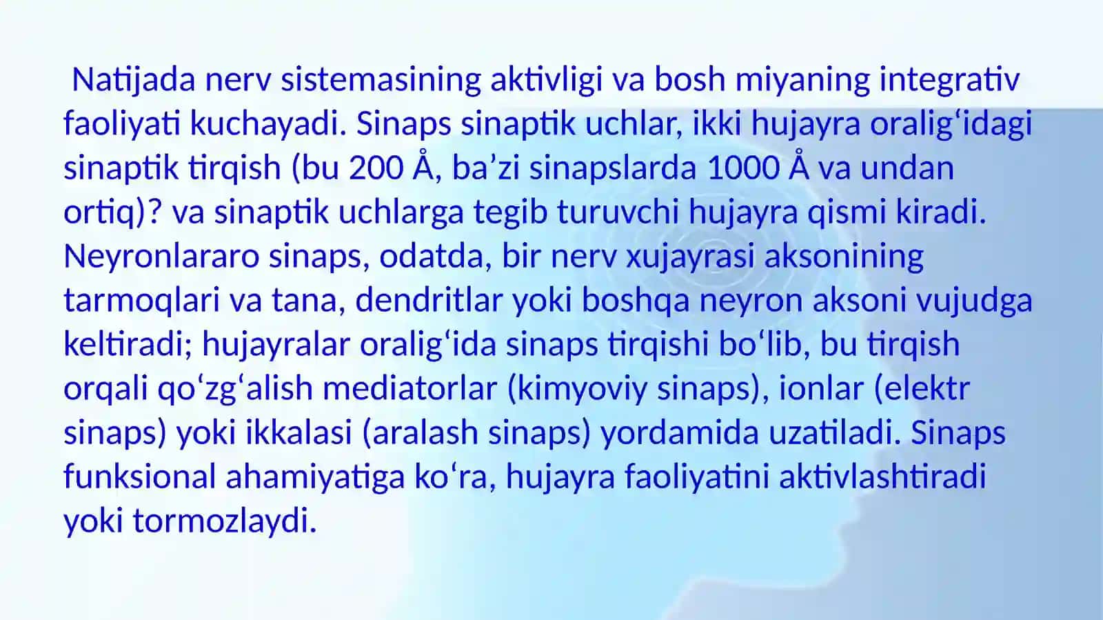 Sinapslar fiziologiyasi 4