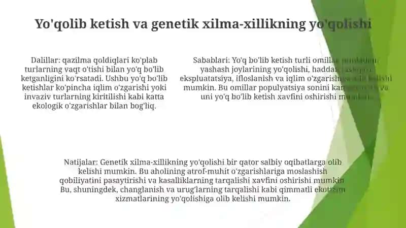 Evolyutsion Ta’limot Va Tabiatni Muhofaza Qilish 4