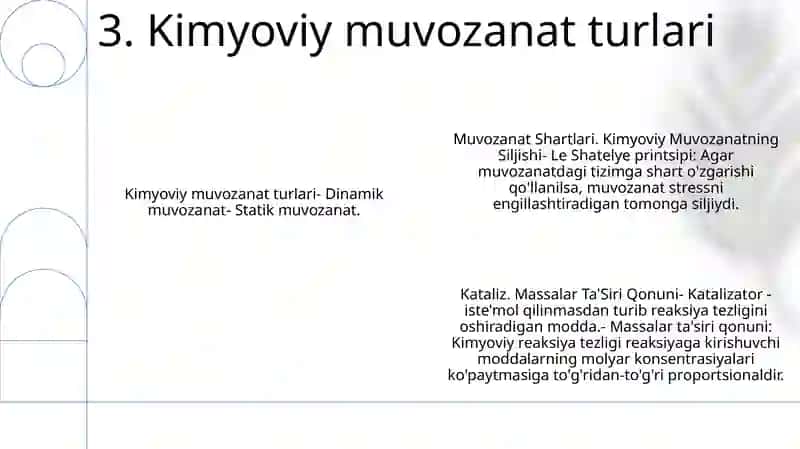 Kimyoviy Muvozanatning Siljishi 4