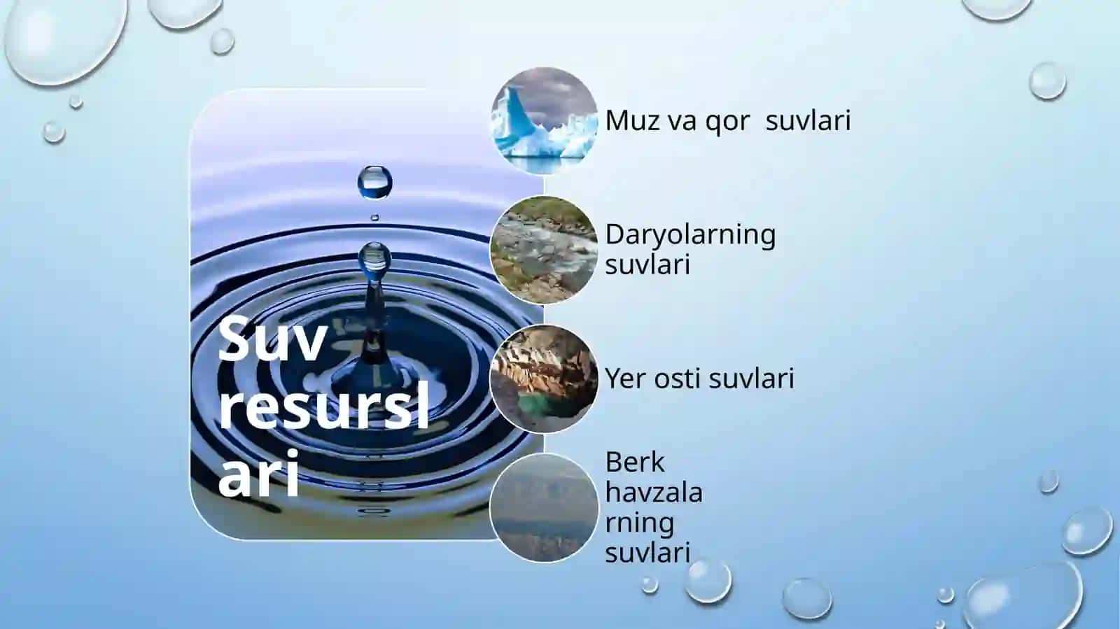 SUV RESURSLARIDAN SAMARALI FOYDALANISH VA MUHOFAZA QILISH 4