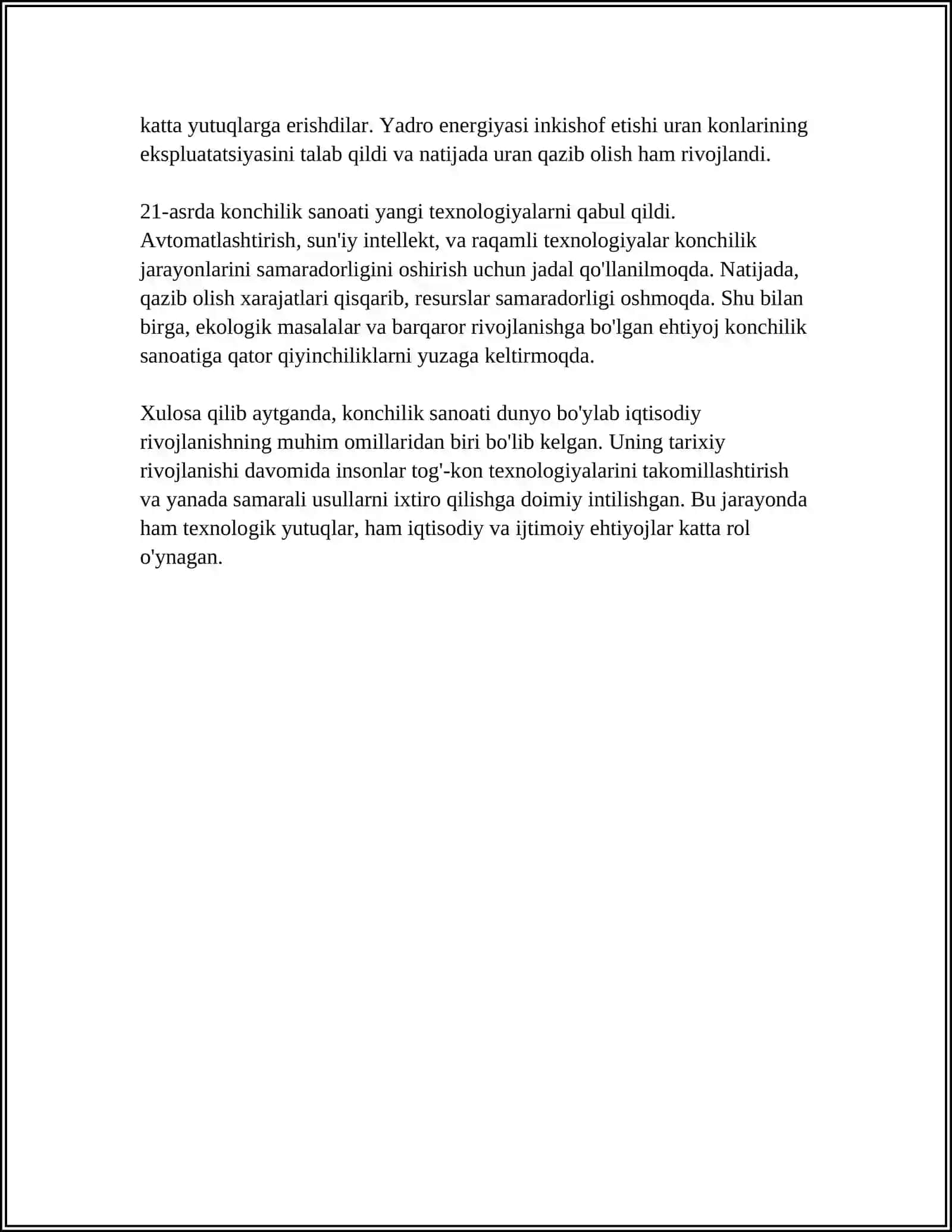 KONCHILIK SANOATI RIVOJLANGAN DAVLATLAR TO'G'RISIDA MA'LUMOTLAR 4