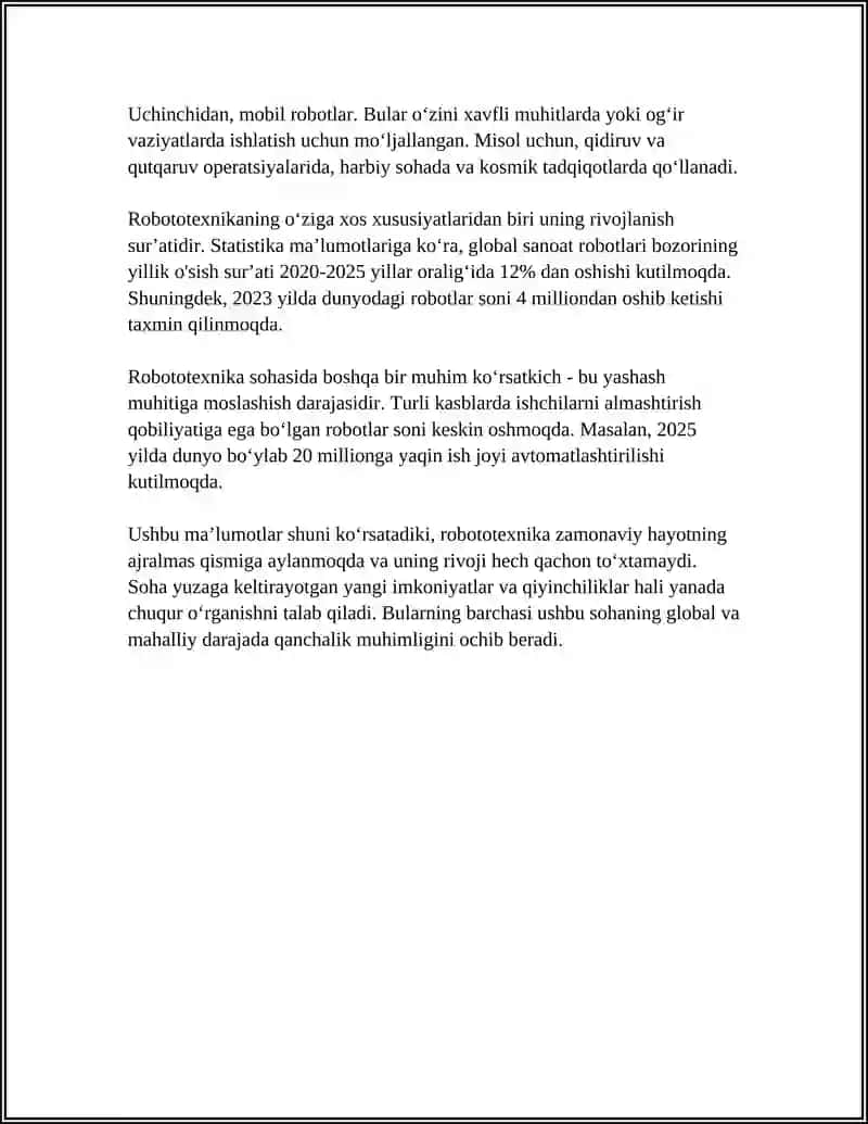 ROBOTOTEXNIKA VA AVTOMAT TIZIMLAR 4
