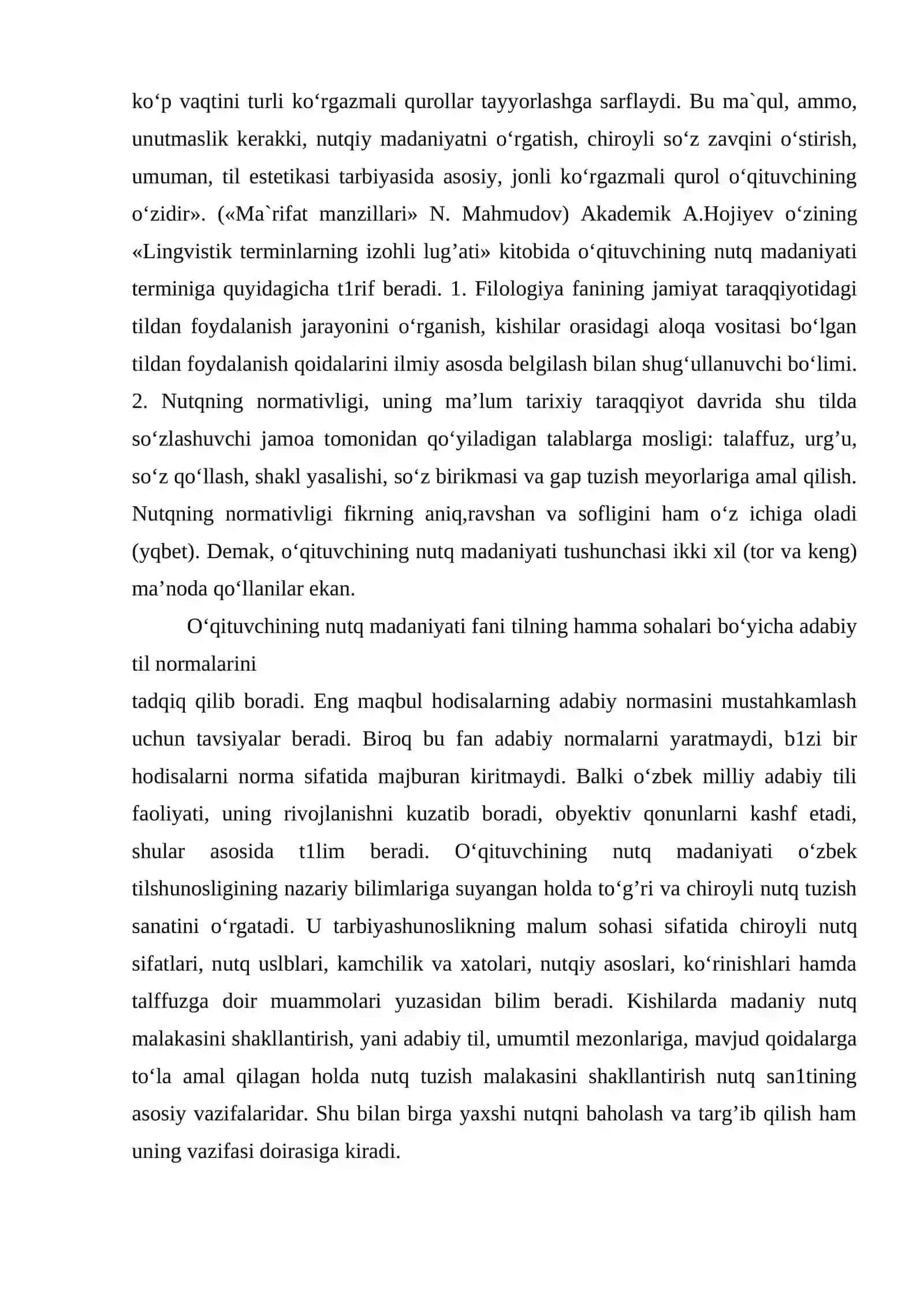 O‘qituvchining nutq madaniyati kursi 4