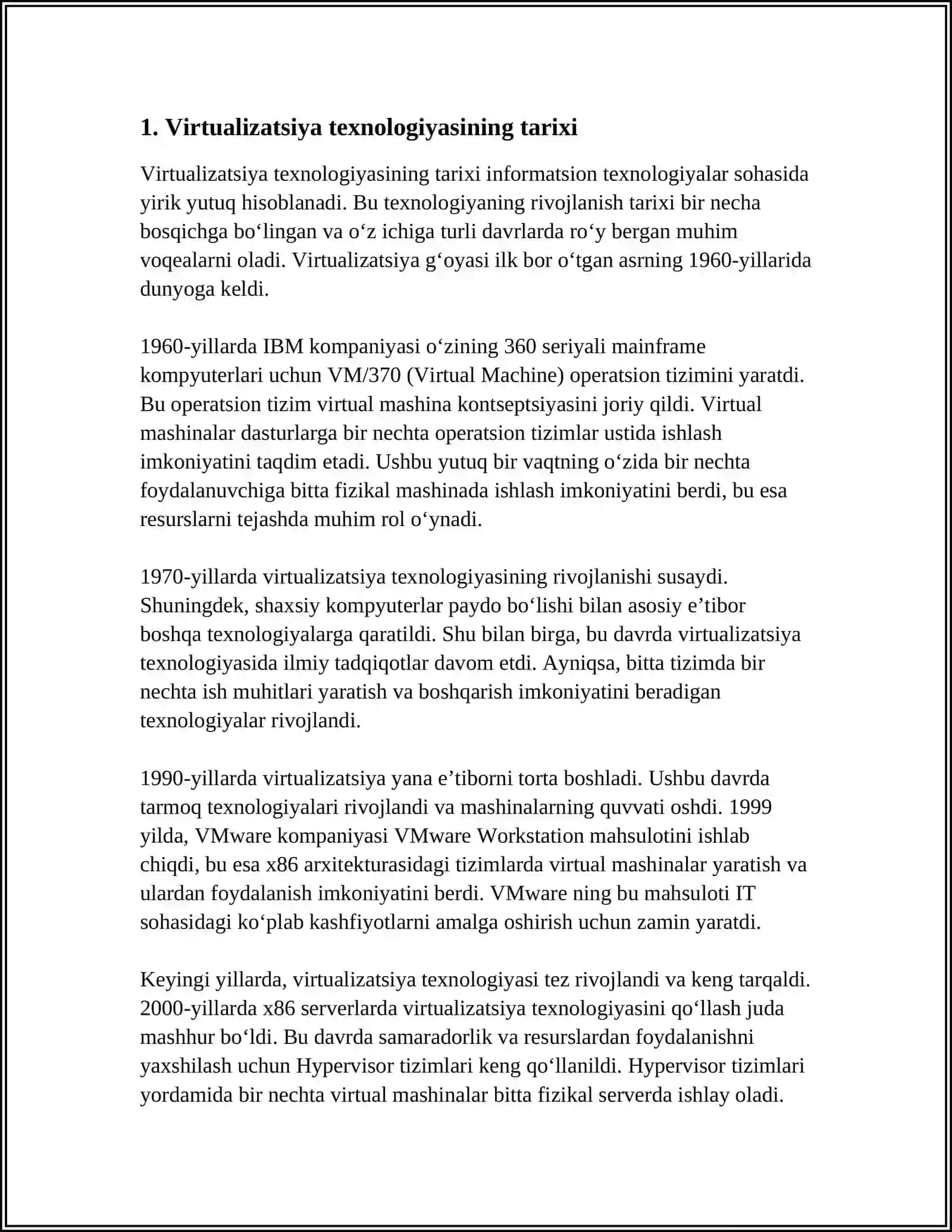 VIRTUALIZATSIYA TEXNOLOGIYASI VA UNING SOHALARI 4