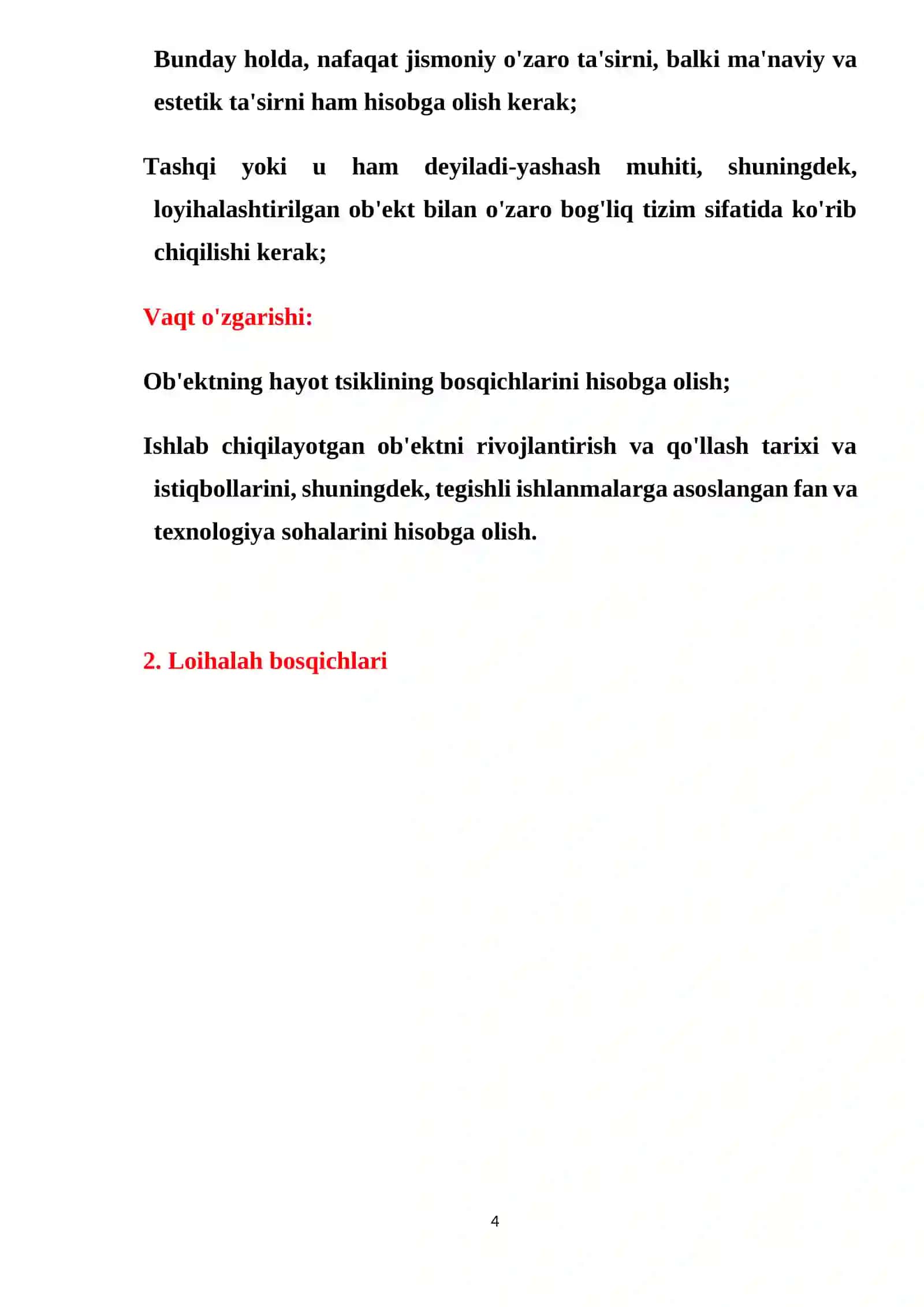 Tizimli loihalah 4