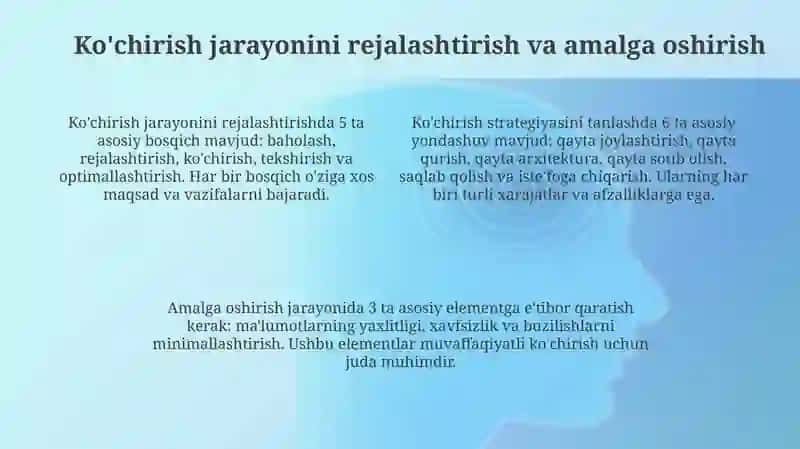 Bulutga (ko'chirish) migratsiya va keys holatlar 4