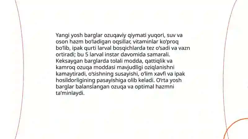 Tut ipak qurtining ozuqasi 4