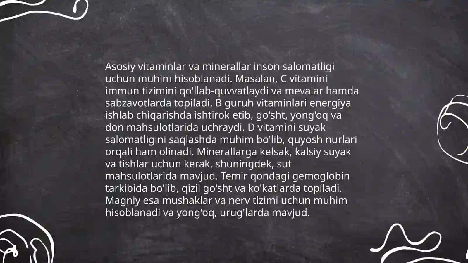 Meva sharbatlarining kimyoviy tarkibi 4