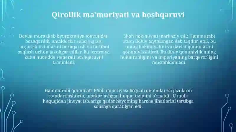 Xammurapi hukmronligi davrida Bobil davlati 4