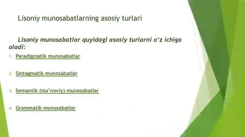 O‘zbek tilida lisoniy munosabatlar va uning turlari 4