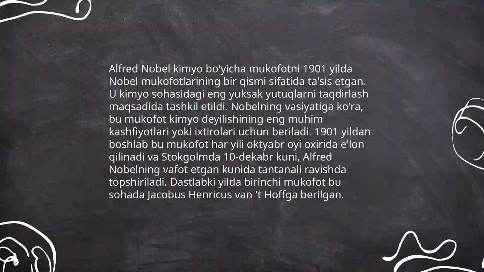 Kimyodan Nobel mukofoti sovrindorlari 4