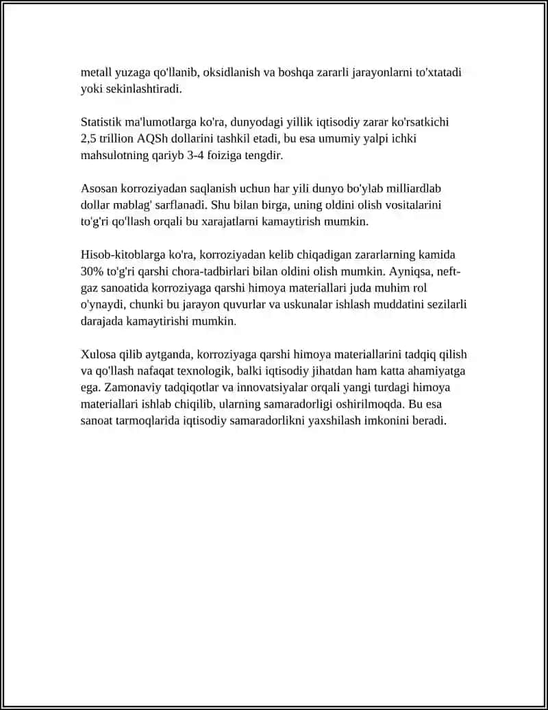 Karrozyaga qarshi himoya materiallari 4
