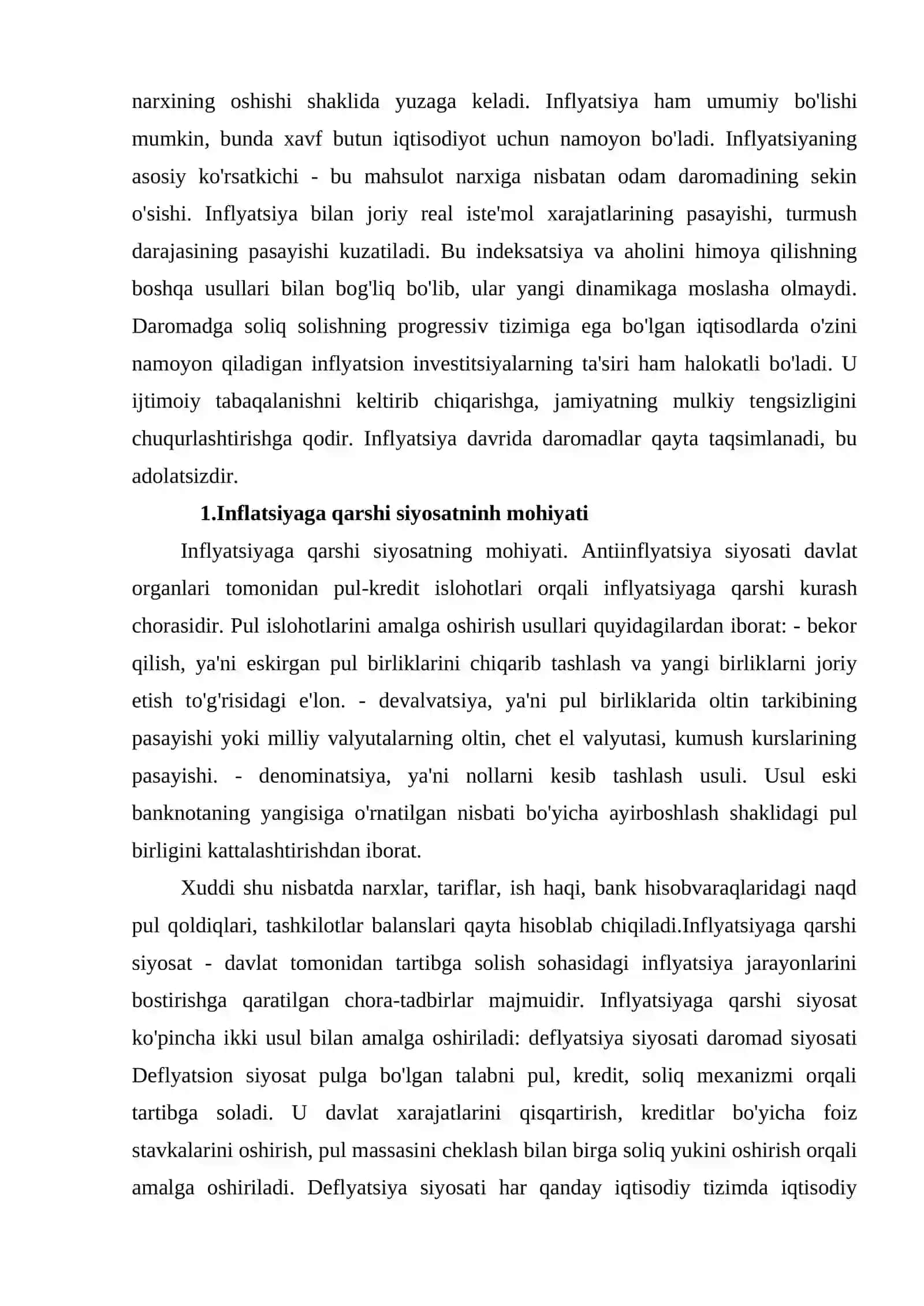 Inflatsiya jarayonlari tahlili 4
