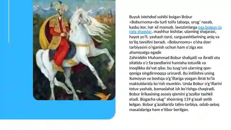Zahiriddin Muhammad Boburning pedogagik fikrlari 4