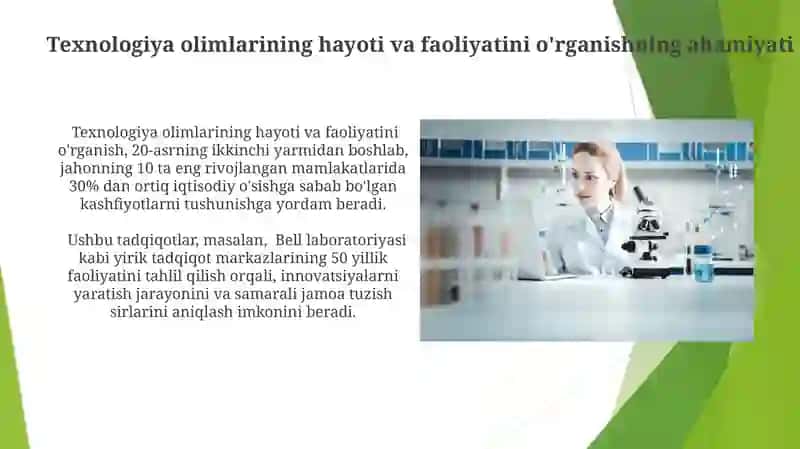 Texnologik olimlarning hayoti va faoliyatini oʻrganish 4