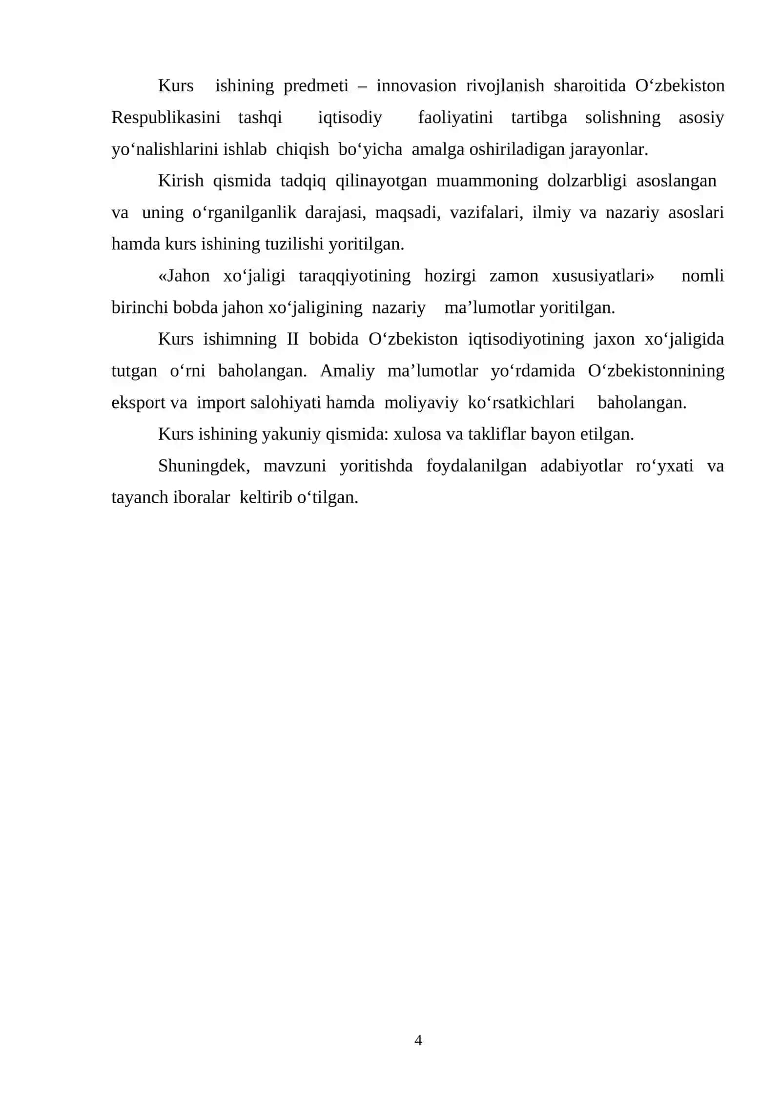 JAHON XO’JALIGI TARAQQIYOTINING  HOZIRGI ZAMON  XUSUSIYATLARI 4