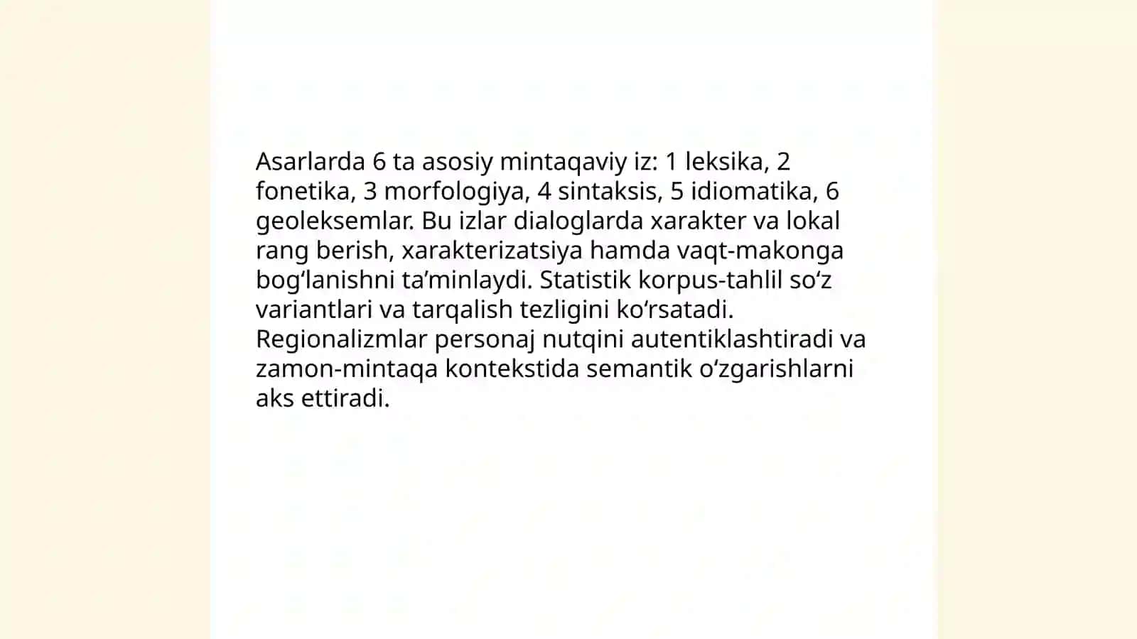 Ulug’bek Hamdam asarlari tilining sotsionlingvistik tahlili 4