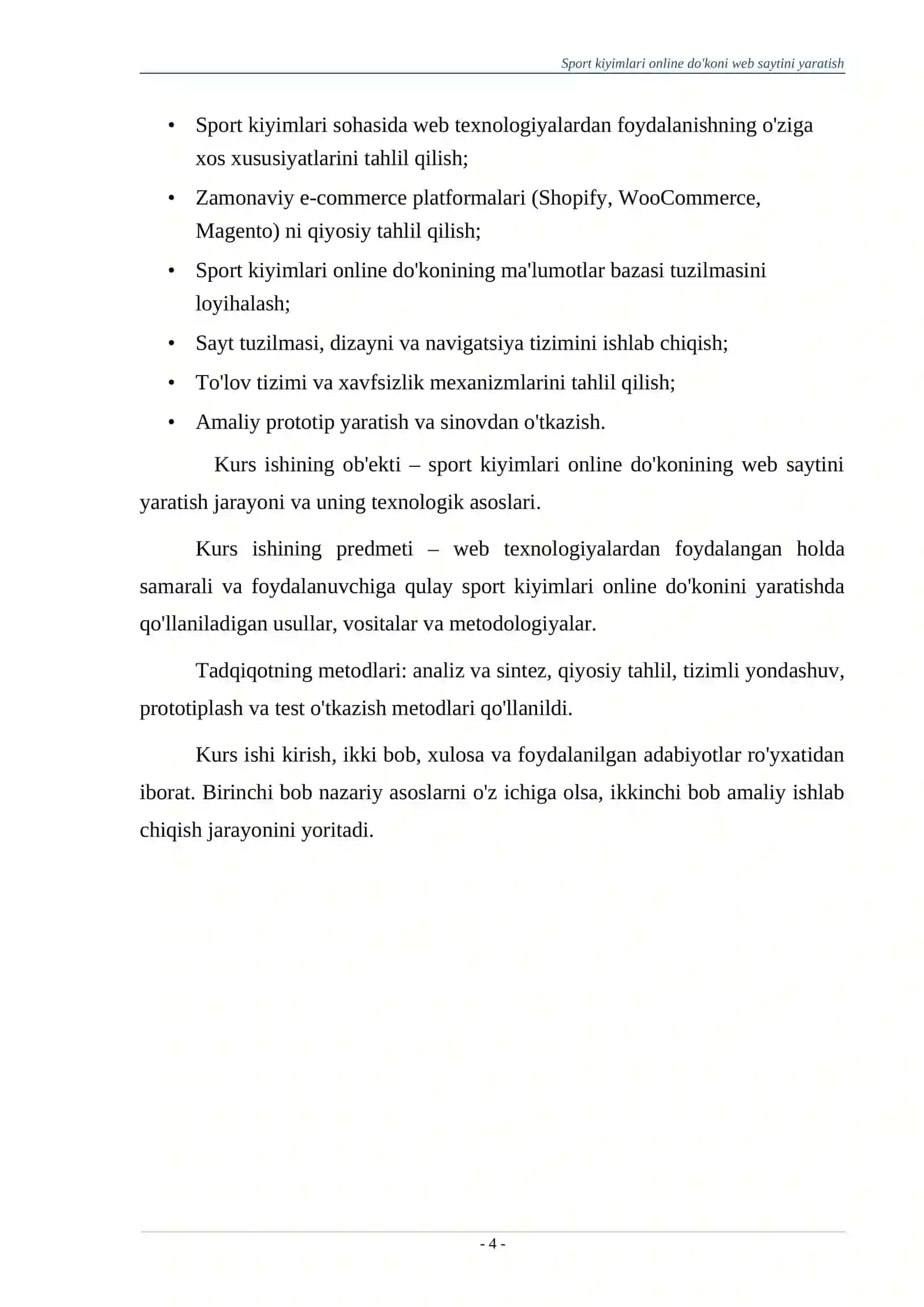 Sport Kiyimlari Online Do'koni Web Saytini Yaratish 4