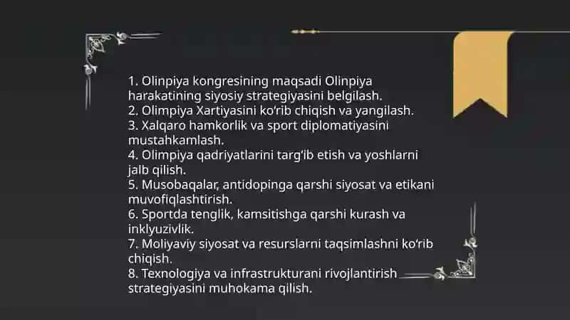 Olinpiya kongreslari va ularning ahamyatlari 4